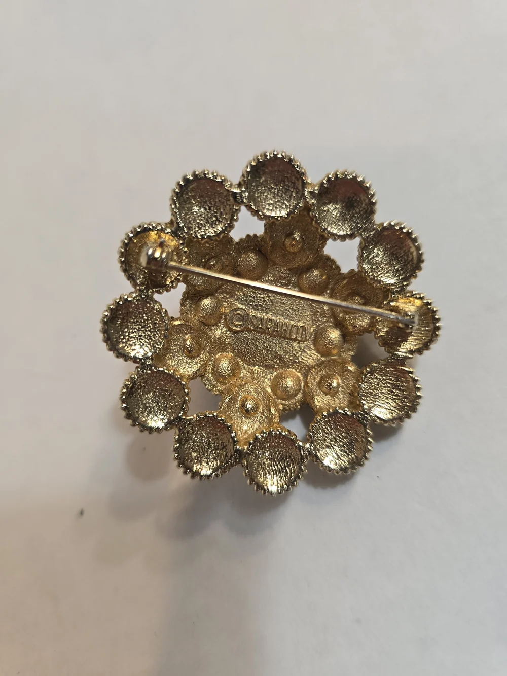Sarah Coventry Gold and Pearl Floral Cluster Brooch